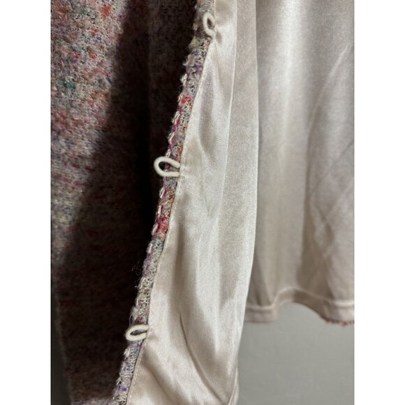 Gracia Crop Jacket Medium Tweed Pastel Silver Glitter Contrast Denim - Picture 7 of 9